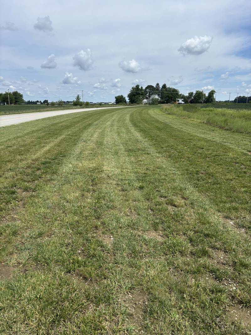 Acreage mowing on open ground